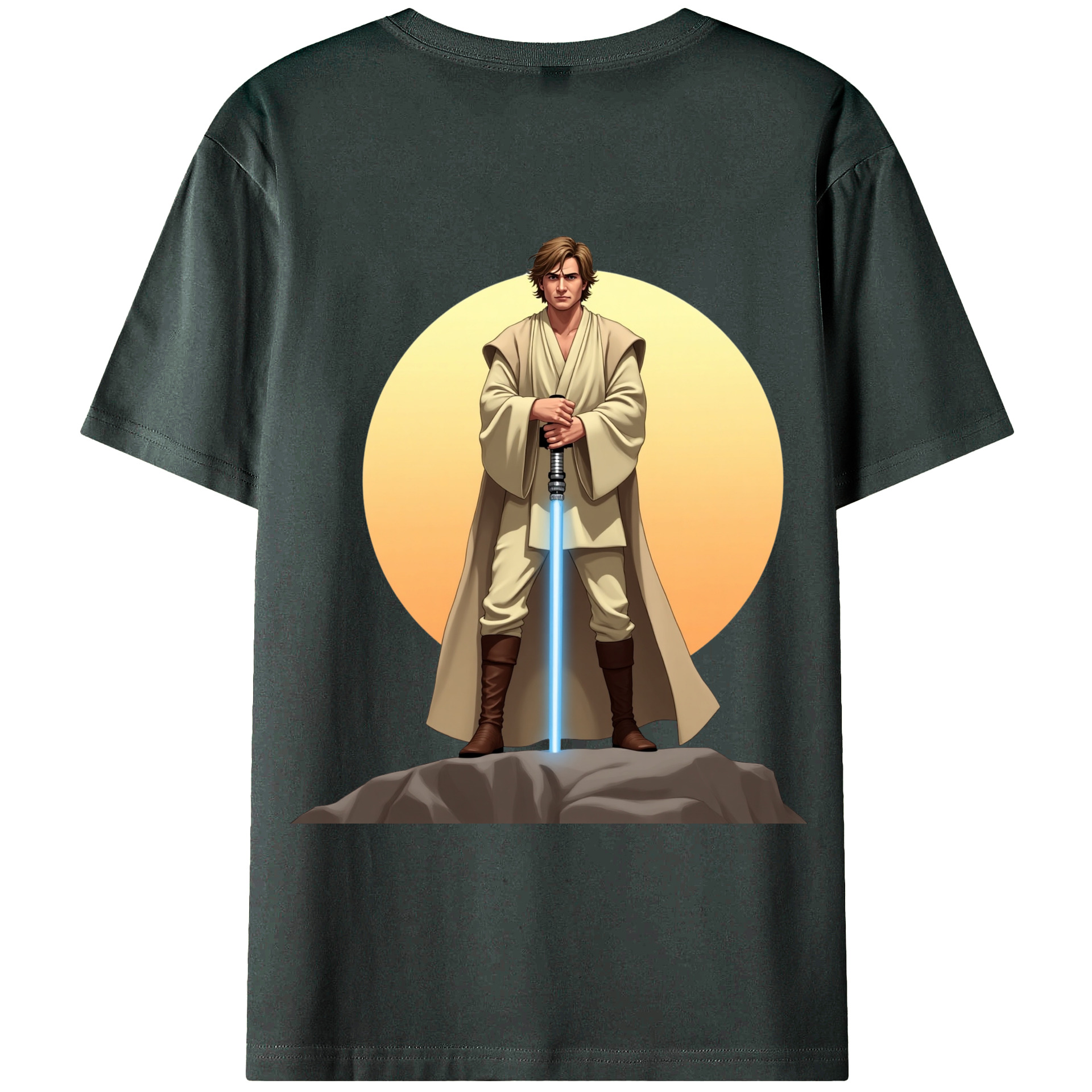 （画像用） スター・ウォーズ Star Wars 綿100％ メンズ半袖Tシャツ（バックプリント） 通気性